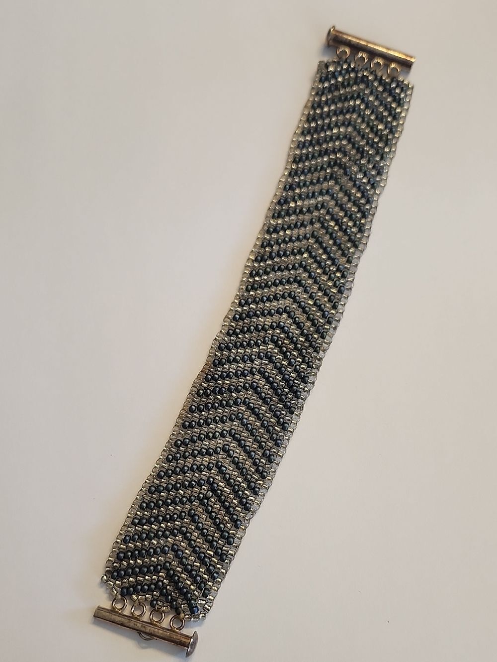 Sterling Silver Clasp Beaded Bracelet